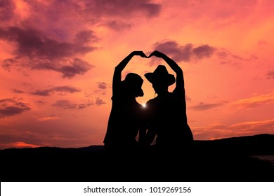 Couple in the sunset