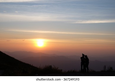 couple in sunset