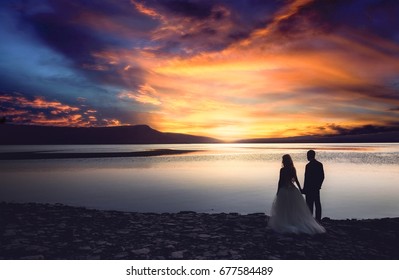 Couple at sunset
