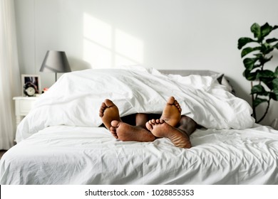 Couple sweet on the bed