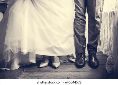 Couple Take An Abstract Wedding Shoot At Legs