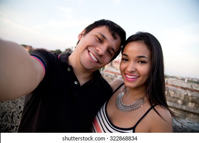 couple taking a selfie