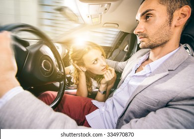 In car seks the seks in