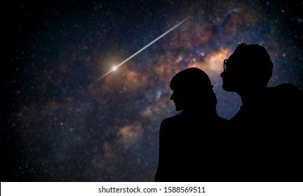 Couple Under The Milky Way Stars. My Astronomy Work.