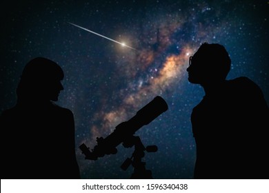 Couple Under The Milky Way Stars. My Astronomy Work.