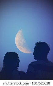 Couple Under The Moonlight. My Astronomy Work.