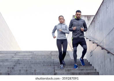 couple walking downstairs on stadium - Powered by Shutterstock