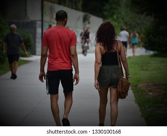 Couple Walking together on the Atlanta Beltline