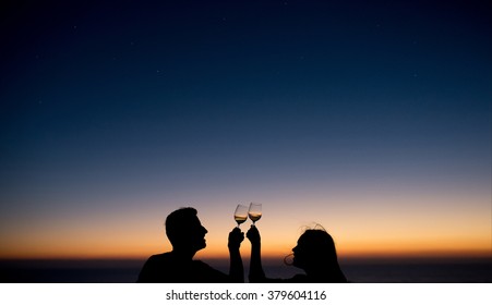 Couple With Wine Glasses