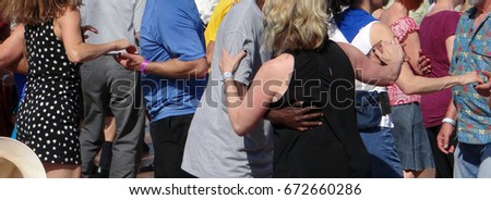 Couples dancing at the  4th of July weekend Blues festival in  Portland,  Oregon