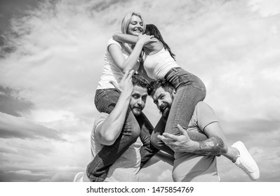 Couples On Double Date Inviting Another Stock Photo 1475854769 ...