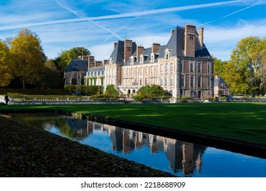 Courances, Essonne, Ile De France, France, 23th Of October, 2022: Chateau De Courances