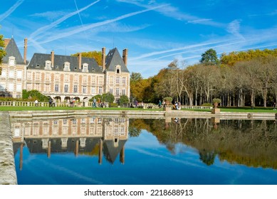 Courances, Essonne, Ile De France, France, 23th Of October, 2022: Chateau De Courances