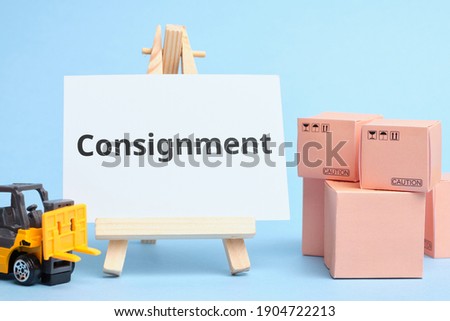 Courier Industry Term consignment. Delivery of a group of goods