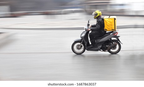 Couriers carry out orders for the delivery of goods - Shutterstock ID 1687863037