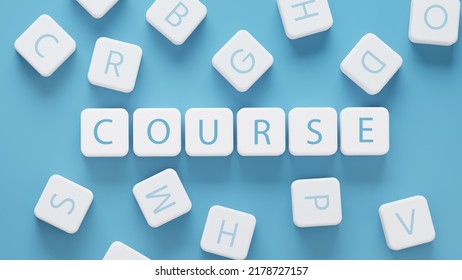 Course word concept on 3D cube - Shutterstock ID 2178727157