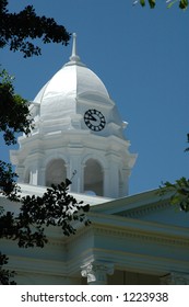 Courthouse dome with clock
