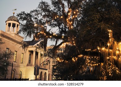 Courthouse in downtown Tallahassee, Florida. Seen evening time