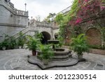 Courtyard Casa Manila San Luis Complex Intramuros Spanish Colonial Building Period House 