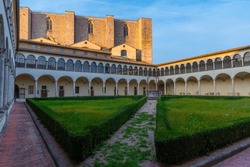 Courtyard Of The Convent Of San Domenico In Perugia, Italy.