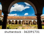 Courtyard of a convent Santo Ecce Homo near Villa de Leyva, Colombia