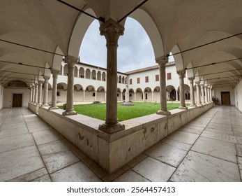 Courtyard of Convento di San Bernardino in Verona, Italy - Powered by Shutterstock