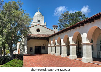 A Courtyard At The Historical Junipero Serra Museum At Presidio Park In San Diego CA
