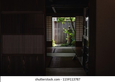 The Courtyard Of Machiya In Kanazawa, Japan