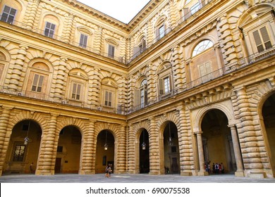 The courtyard of the Palazzo Pitti, Florence.