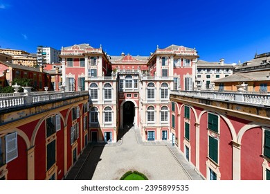 Courtyard of the Palazzo Reale (Royal Palace) in Genoa, Italy. - Powered by Shutterstock