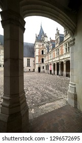 The Courtyard Of The Royal Château De Blois, Loire Valley, France