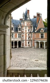 The Courtyard Of The Royal Château De Blois As Seen From The Staircase, Loire Valley, France