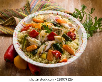 couscous with fish and vegetables - Powered by Shutterstock