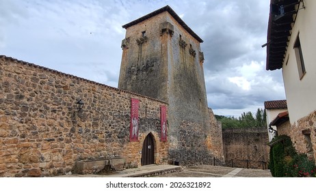 Covarrubias, Spain – June 27, 2021: Fernán González Tower In Covarrubias, Burgos Province, Spain. 