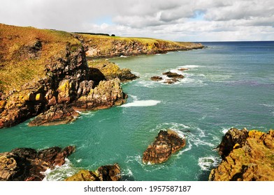 Cove Bay cliffs and the North Sea, Aberdeen, Scotland - Powered by Shutterstock