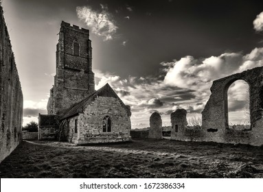 Covehithe Church In Suffolk, UK