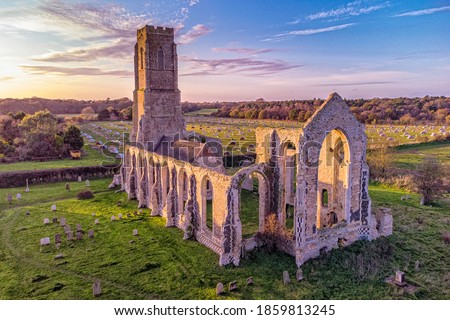 Covehithe Church in Suffolk, UK