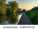 Coventry Canal on Sherbourne river at sunrise. England