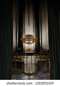 COVENTRY, ENGLAND - NOVEMBER 23, ‎2018: Interior Of The Modernist Coventry Cathedral, Designed By Basil Spence