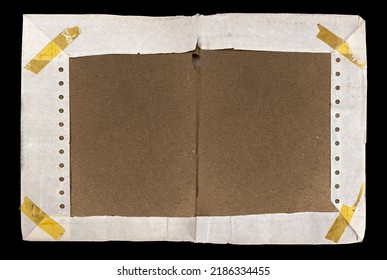 Cover Of An Old Notebook Covered In Dot-matrix Printer Paper