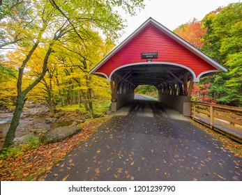 Covered bridge in Lincoln, New Hampshire