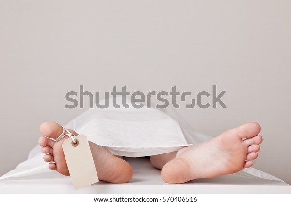 Covered Dead Body Person Morgue Tag Stock Photo 570406516 Shutterstock