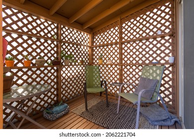 Covered Patio Deck With Outdoor Funiture.