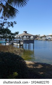 Covered Pavilion Dock on the Water in Wilmington, North Carolina