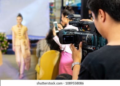 Covering Event On Fashion Show With Video Camera