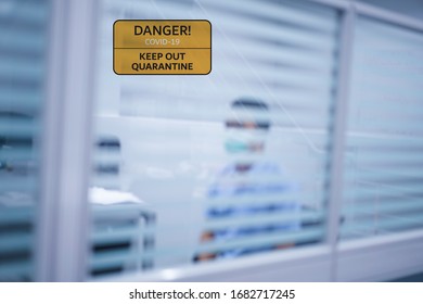 covid Coronavirus. man is infected with the Coronavirus, in the quarantine room for dangerous diseases. stop the epidemic. Quarantine yourself to prevent the spread virus - Shutterstock ID 1682717245