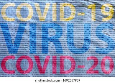 Covid virus in binary concept 