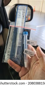 Covid-19 Antigen Test Kit At Drive Thru Clinic. Jakarta, 24 November 2021.