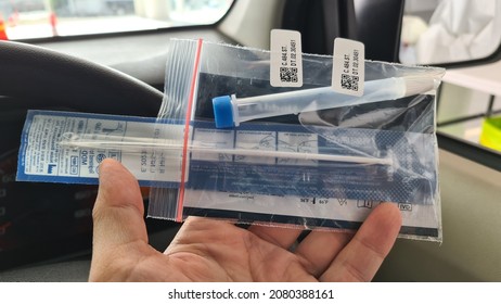 Covid-19 Antigen Test Kit At Drive Thru Clinic. Jakarta, 24 November 2021.