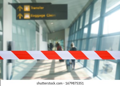 Covid-19 corona virus outbreak concept.Airport security forbidden sick tourist at airport terminal for security check prevent corona virus epidemic - Shutterstock ID 1679875351